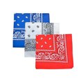 thumbnail image 1 of Mechaly Paisley Bandanas 100 % Coton Double Face - Lot de 12 - une Douzaine (Rouge), 1 of 2