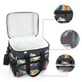 thumbnail image 6 of FORMRS Insulated Cooler Bag 24 Cans Capacity Soft Leakproof Lunch Box with Side Pockets, Evening Mountain Road, 6 of 7