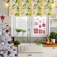 thumbnail image 5 of Yellow Lemons Curtain Valances for Windows, Kitchen Valance Window Treatments Panel 2 Pack, Farmhouse Summer Botanical Leaves Flowers Rod Pocket Short Curtains for Bathroom Bedroom 60 x 18 Inch, 5 of 8