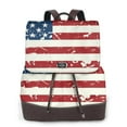thumbnail image 1 of Disketp Vintage American Flag Mochila de Cuero para Mujer, Bolso de Espalda Antirrobo con Estilo para Viaje, Trabajo y Uso Diario, 1 of 4