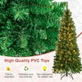 thumbnail image 3 of BN-LINK 6ft Artificial Pre-Lit Pencil Christmas Tree with 8 Lighting Modes, Slim Christmas Tree with 250 Lights, 680 Branch Tips & Metal Stand, Holiday Party Indoor/Outdoor Xmas Decoration, 3 of 7