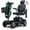 MAX PLUS-EMERALD, variant on Metro Mobility 4 Wheel Motorized Scooter for Adults - 300 lbs Capacity Powered Mobility Scooters for Seniors, Travel - 9'' Large Pneumatic Tires & Crutch Box - Purple