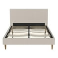 thumbnail image 4 of Mr. Kate Daphne Upholstered Bed with Vertical Channel Tufted Headboard, Full, Ivory Velvet, 4 of 26