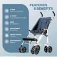 thumbnail image 3 of Coche XL Special Needs Stroller With Hood, Lightweight Umbrella Pushchair for Older Child, Disability Stroller, Easy Folding Aluminum Frame, 3 of 14