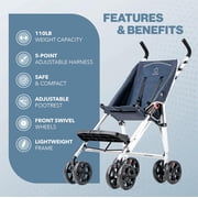 Coche XL Special Needs Stroller With Hood, Lightweight Umbrella Pushchair for Older Child, Disability Stroller, Easy Folding Aluminum Frame