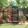 thumbnail image 2 of Outsunny 6' x 8' x 6.6' Aluminum Polycarbonate Walk-In Garden Greenhouse, 2 of 10