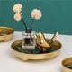thumbnail image 4 of Wosthever Estilo nórdico Luz de lujo Arte del hierro Bandeja de metal veteado simple Cosméticos Bandeja de almacenamiento de joyas Bandeja de bocadillos Mostrada No.2 Wosthever HA027327-02, 4 of 6