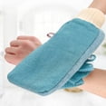 thumbnail image 3 of Guantes exfoliantes corporales de baño Yuyangstore con diseño de guante Azul, 3 of 8