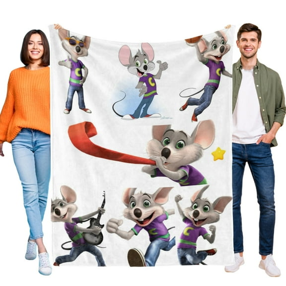 Throw Blanket for Chuck E Cheese Bed Couch Flannel Blanket for Kids Boys Girls Gifts Soft Warm Home Decor 30x40 Inch