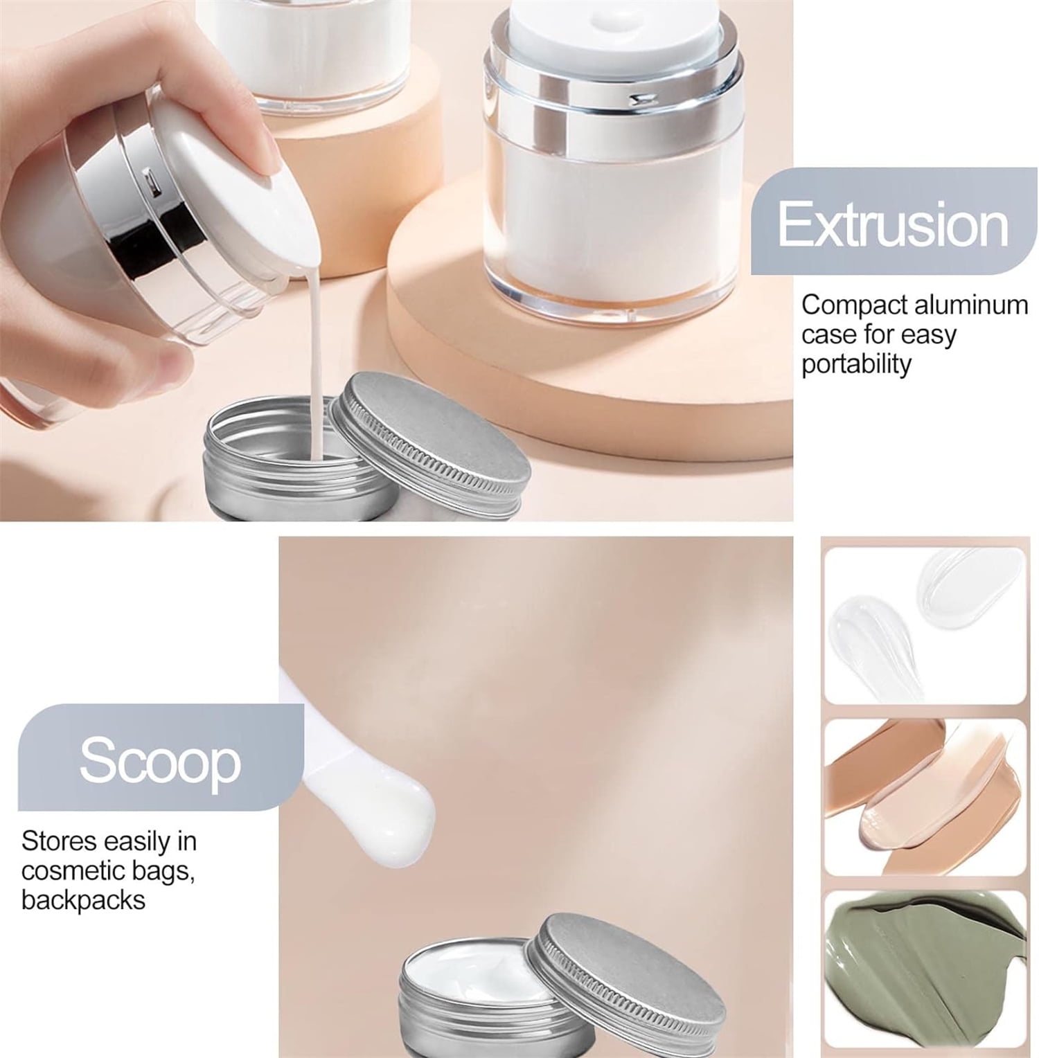 Aluminum Tin Cans, Bexikou 24Pcs 2 Oz Refillable Containers Metal Round Tins Small Tin with Screw Lid Containers Empty Travel Tins for Candles, Salve, Cosmetics, Christmas Decorations