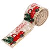 thumbnail image 4 of Christmas Tree Ribbon Home Office Shop Party Decorative Burlap Christmas ribbon Christmas tree Ribbon Car Decoration Bands, Grey, 4 of 8