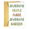 thumbnail image 1 of Tarjeta para baby shower UUEFKTN: divertida por la llegada de un nuevo bebé, 1 of 7