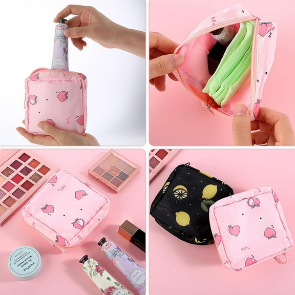 Adorable Waterproof Sanitary Pad Bag Portable Zippered Period Organizer Cute Storage for Teens Women 1 Piece
