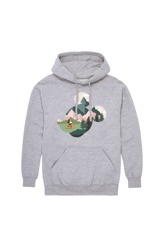 - Mickey Head Nature Fill - Men's Fleece Hoodie Sweatshirt