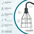 thumbnail image 4 of Catalina Lighting Lowell 60'' Floor Lamp with Black Metal Dome Shade Industrial Floor Light Fixture for Living Room, Bedroom, or Office, Black, 4 of 5