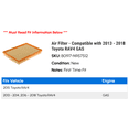 thumbnail image 2 of Air Filter - Compatible with 2013 - 2018 Toyota RAV4 GAS 2014 2015 2016 2017, 2 of 2