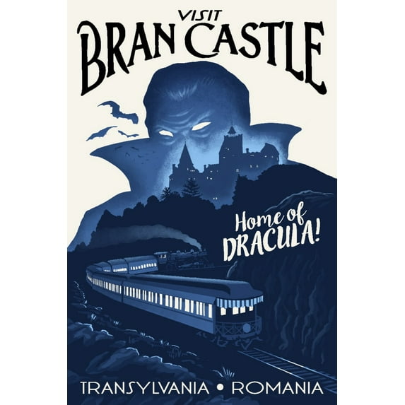 Transylvania, Romania, Bran Castle, Home of Dracula (36x54 Giclee Gallery Art Print, Vivid Textured Wall Decor)
