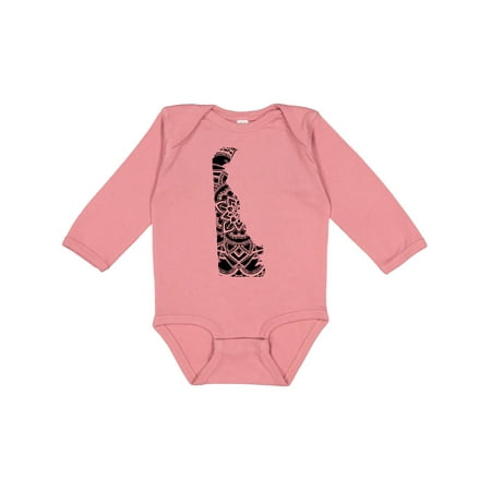 

Inktastic Delaware Silhouette Mandala Gift Baby Boy or Baby Girl Long Sleeve Bodysuit