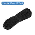 thumbnail image 2 of Uxcell Twisted Cord Trim 16 Yard 0.24 inch 3-Ply Twine Braided Rope Shiny Thread String for Craft Gift Bag Curtain Black, 2 of 7