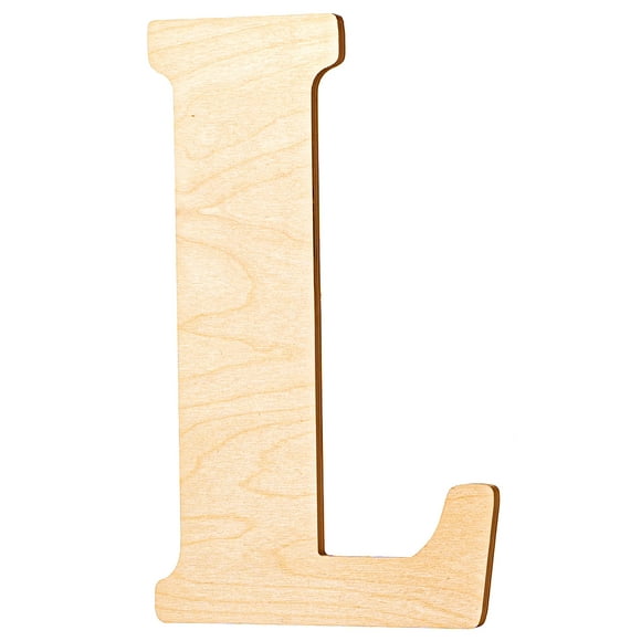 UNFINISHEDWOODCO Tall Vintage 23 Inch Unfinished Wood Letter L, 23, Kids' & Baby Wall Letters & Numbers