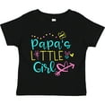 thumbnail image 3 of Inktastic Papa's Little Girl with Hearts Flower and Butterfly Girls Toddler T-Shirt, 3 of 5