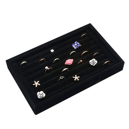 Details about   Velvet Jewelry Storage Box Tray Holder Earring Ring Display Organizer Boxes Case 