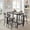 Grey, variant on Euroco Minimalist 5-Piece Bar Table Set 47.2 Inch Table 4 PU Backrest Stools, Rustic Grey