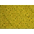 thumbnail image 1 of Ahgly Company Machine Washable Indoor Rectangle Oriental Yellow Traditional Area Rugs, 7' x 9', 1 of 4
