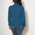 thumbnail image 5 of Women's Turtleneck Knitted Sweater Long Sleeve Casual Warm for Fall and Winter Wear, Ideal for Holiday Season and Daily Comfort, Soft and Insulating,Blue,M, 5 of 6