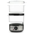 thumbnail image 2 of Electric Food Steamer Stackable Two-Tier Bowls, 5 Quart, Stainless Steel, 2 of 5