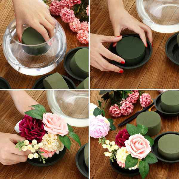 CCINEE Round Floral Foam,Wet Florist Styrofoam Block Flower Arrangement  Supplies for Craft Project,Pack of 20