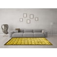 thumbnail image 3 of Ahgly Company Indoor Square Abstract Yellow Contemporary Area Rugs, 5' Square, 3 of 4
