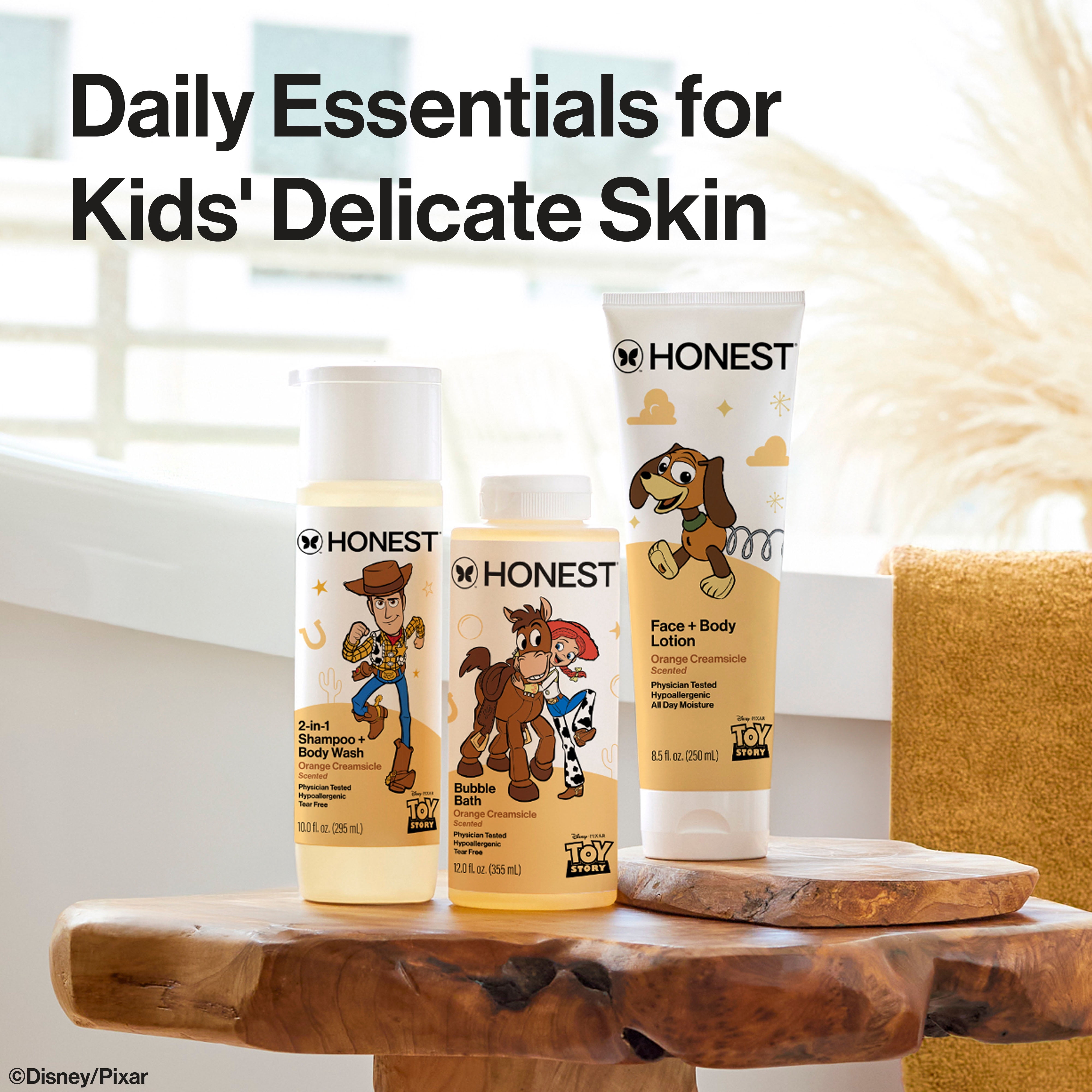 The Honest Company Disney Pixar's Toy Story Face and Body Lotion in Orange Creamsicle, 8.5 fl oz - Hypoallergenic Moisturizing Care