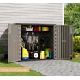 thumbnail image 6 of PATIOEASY Plastic Shelving for 37 Cu.ft Horizontal Shed and 57 Cu.ft Vertical Shed, One Shelf with 2 Hooks On The Package, 25.5 in * 13 in, Easy Assembly, 6 of 8
