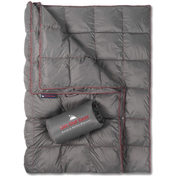 Manta de camping Get Out Gear, doble acolchada, ligera, 1 kg