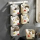 thumbnail image 1 of Cesta de almacenamiento de plástico | Estante organizador colgante de pared | Dormitorio de baño multifuncional Litera superior Almacenamiento en la mesilla de noche | Conjunto de 3 | Blanco Beige, 1 of 6