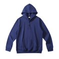 thumbnail image 3 of Gibobby Sudadera con capucha hombre Camisetas casuales con capucha para hombre de manga corta de color liso(Azul oscuro,XG), 3 of 5