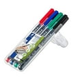 thumbnail image 2 of STAEDTLER Lumocolor Universal Pen, Medium, Felt Tip, Permanent Marker, Box of 4 Assorted Color Pens, 1.0mm 317 WP4 (317 WP4 ST), 2 of 5