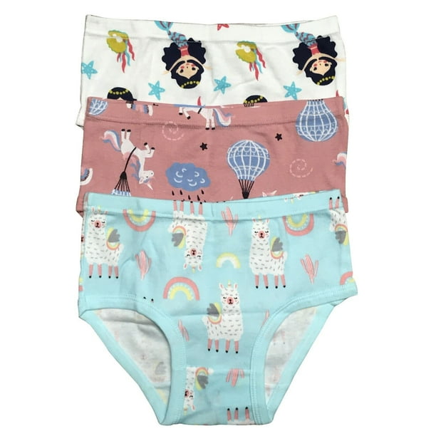 3 Pack Toddler Little Girls Kids Cotton Briefs Underwear, Hipster Panties Size 2T 3T 4T 5T 6T