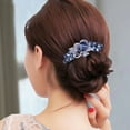 thumbnail image 3 of Eosunjian Non-slip Wave Teeth Exquisite Hair Comb Women Rhinestone Flower Decor Wedding Hair Stick Hair Accessories, 3 of 13
