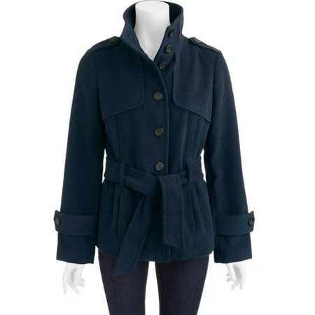 Women's Faux Wool Military Coat