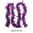 thumbnail image 3 of Christmas Tinsel Garland Xmas Tree Decorations Christmas Metallic Twist Garland Ceiling Hanging Decorations for New Year Party Birthday Holiday Indoor Outdoor Supplies （Pink）, 3 of 6