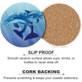 thumbnail image 6 of SKYSONIC Round Drink Coasters 6 Pcs Dolphins in The Water Absorbent Ceramic Coaster with Cork Base for Coffee Cups for Home Decor, 6 of 6