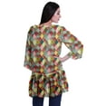 thumbnail image 4 of Moomaya Printed Georgette Shrug Ruffled Back Drop Hem Beach Cover Up For Women, 4 of 5