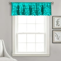 Lush Decor Gigi 14" x 70" Textured Turquoise 1.5" Rod Pocket Single Valance