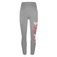 thumbnail image 6 of Feancey On Sale Sales Today Valentines Day High Waisted Leggings for Women Stretch Tummy Control Workout Tights Heart Letter Print Stretchy Sport Yoga Pants Gray S, 6 of 7