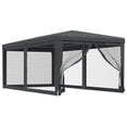 thumbnail image 1 of Carpa para fiesta Casafoyer antracita con 6 muros laterales de malla 3x6 m HDPE, 1 of 5