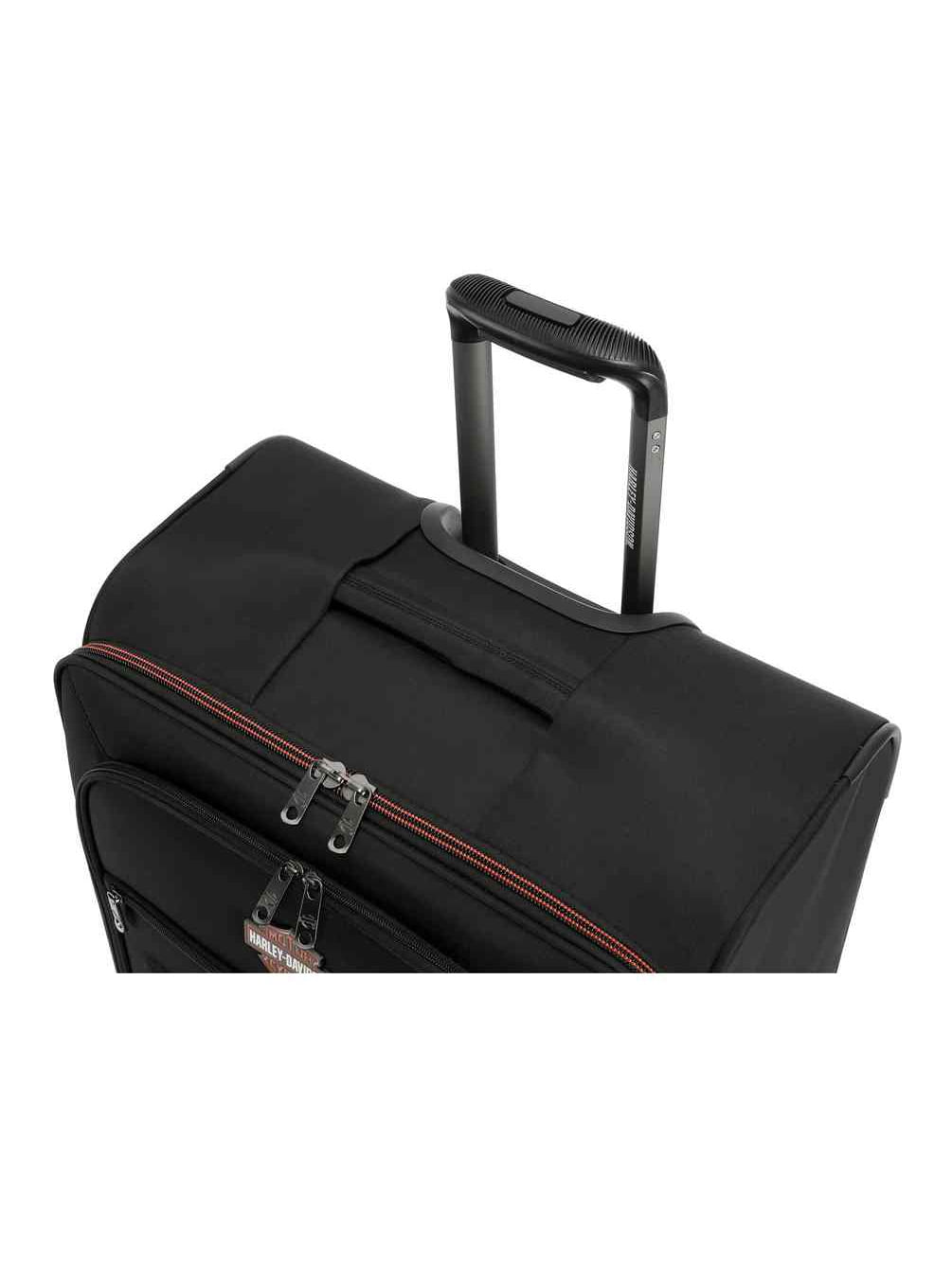 Harley-Davidson 30 in. Cruiser Soft Sided Expand Spinner Wheeling Luggage, Black, Harley Davidson