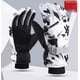 thumbnail image 3 of Guantes de esquí de invierno para hombre y mujer, resistentes al frío, con forro polar, de algodón grueso, impermeables, antideslizantes, cálidos, para montar al aire libre, con grafiti, 3 of 6