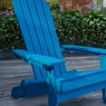 thumbnail image 4 of Merrick Lane Set Of Two Blue Folding Adirondack Patio Chairs With Matching Outdoor Side Table, 4 of 16